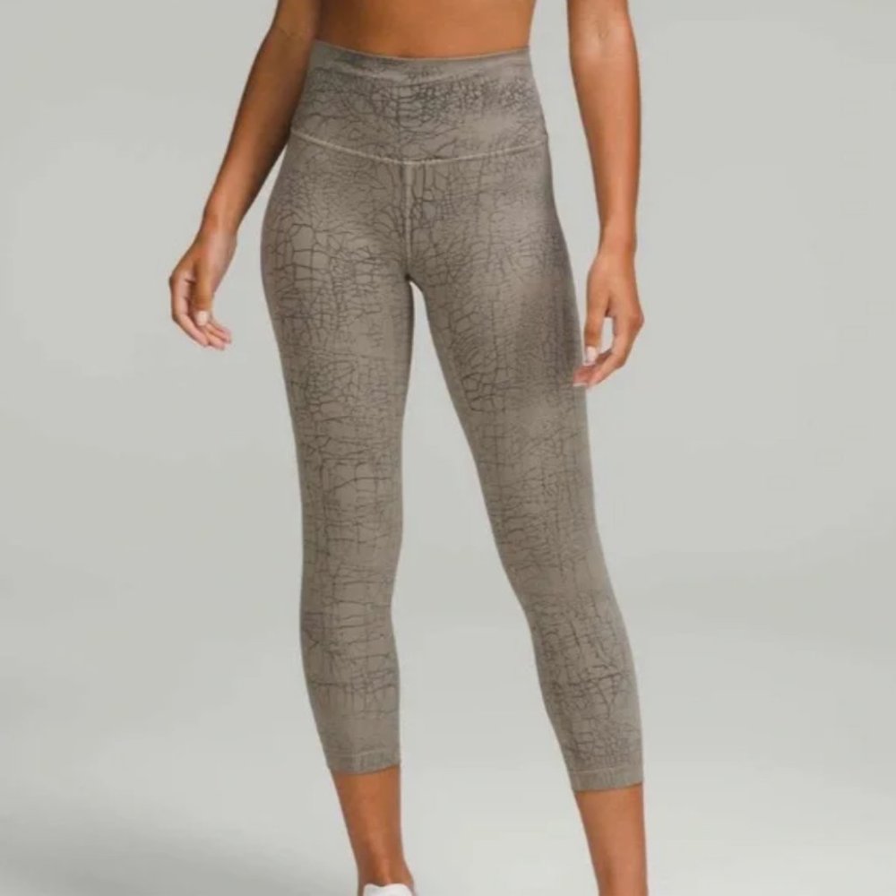 lululemon athletica Gray Patterned Leggings